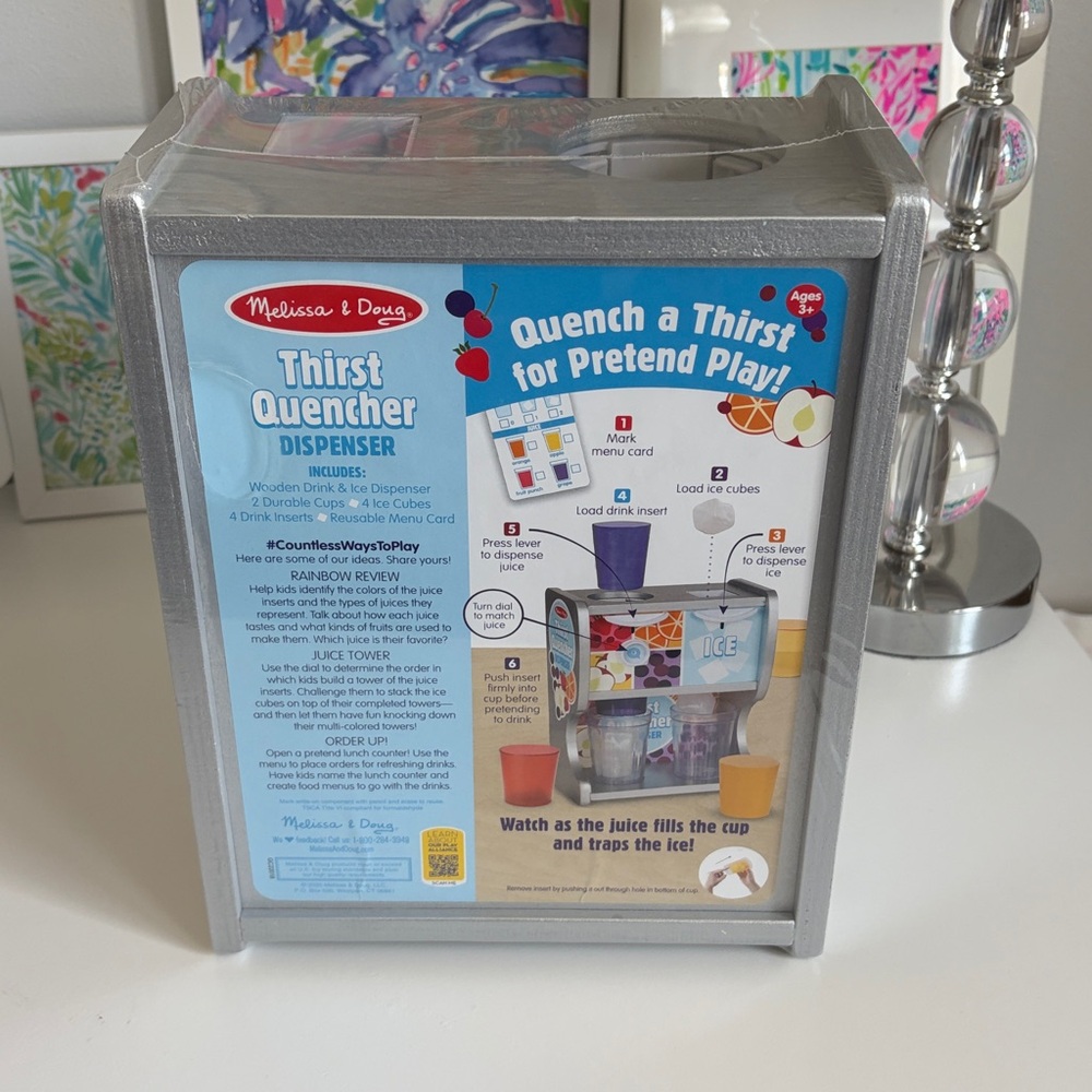 NWT Melissa & Doug Wooden Thirst Quencher Drink Dispenser - Picture 3 of 6